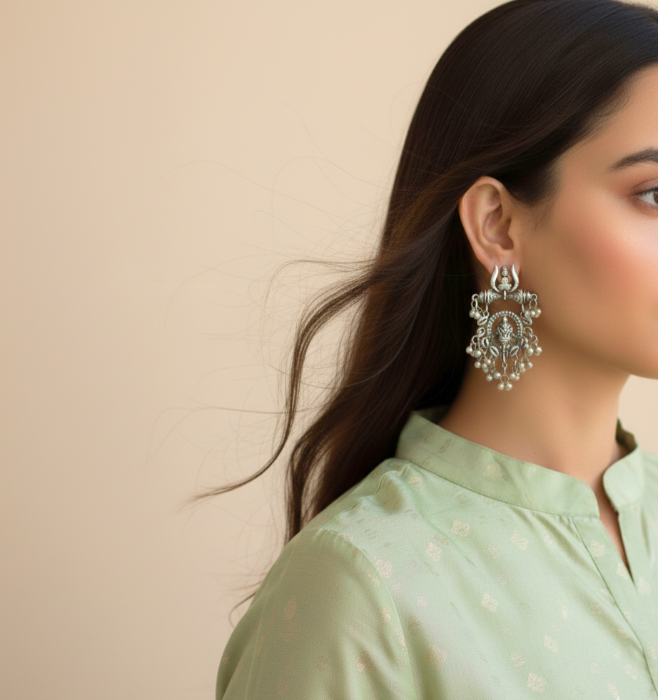 Big Oxidised Earrings ( 3 pair)