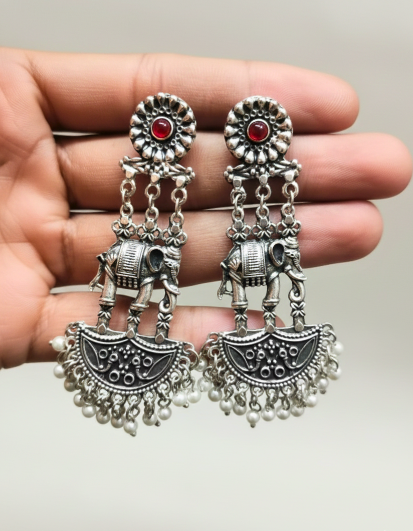 Big Oxidised Earrings ( 3 pair)