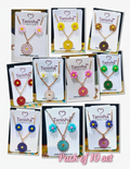 pendant with stud earring ( 10 pair )