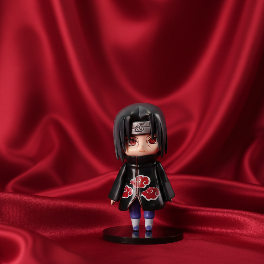 Naruto Chibi Figures - Set B Naruto Itachi Uchiha Figurine Merchandise for Anime Lovers (Size - 10 cm)