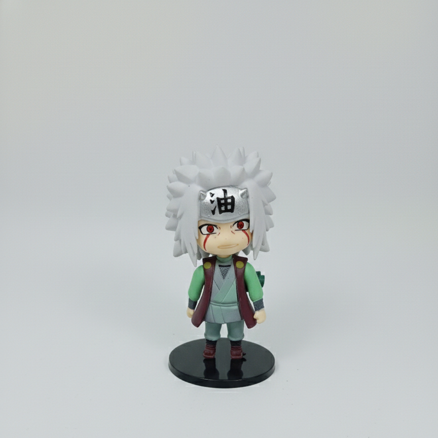 Naruto Chibi Figures - Set B Naruto Jiraiya Figurine Merchandise for Anime Lovers (Size - 10 cm)