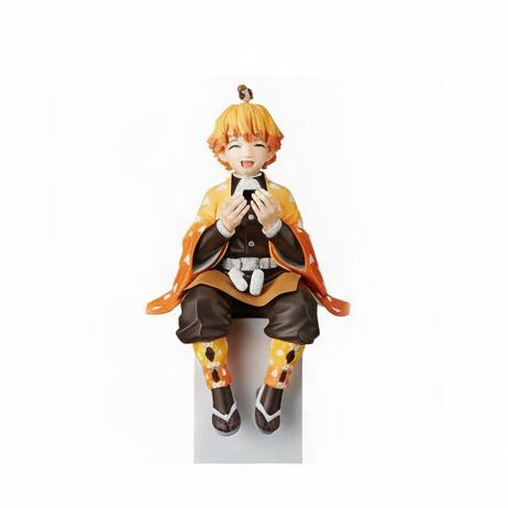Demon Slayer Action Figure Zenitsu Agatsuma Sitting, Height-15cm with great details and PVC material