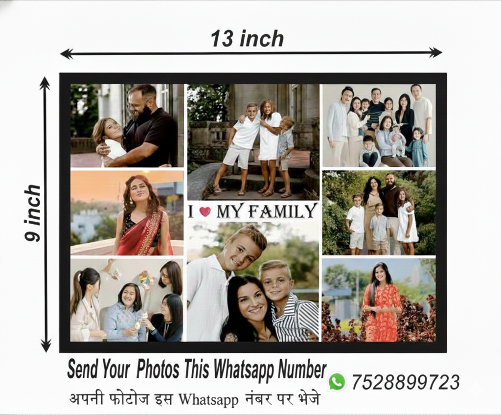 Customized Family Photo Collage Frame (9x13)