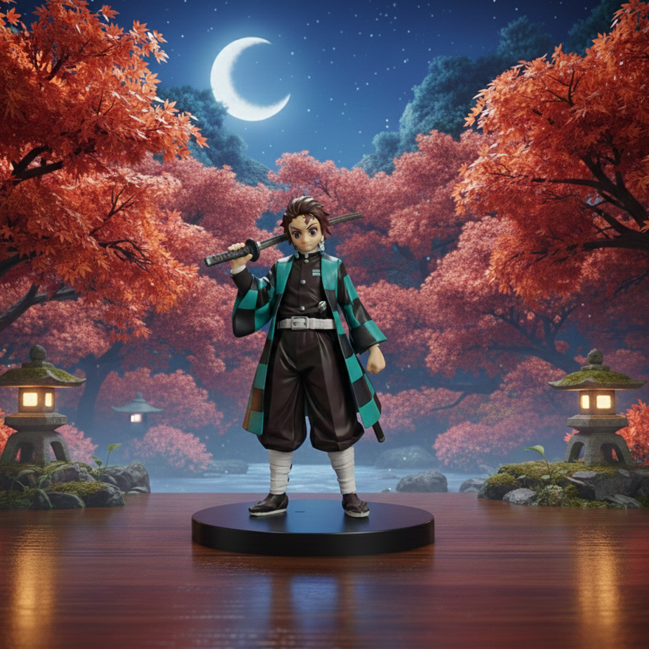 Tanjiro Kamado action figure (15CM) Demon Slayer collectible Anime figure with katana