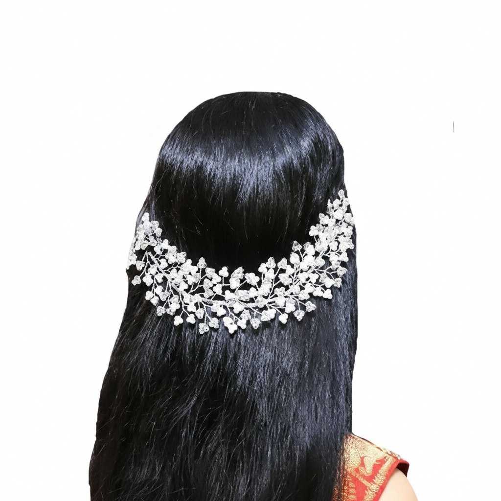 Tiara for girls and women white crystal tiara with small comb combo se Hair 2 piece comb and Tiara Ideal for Women
