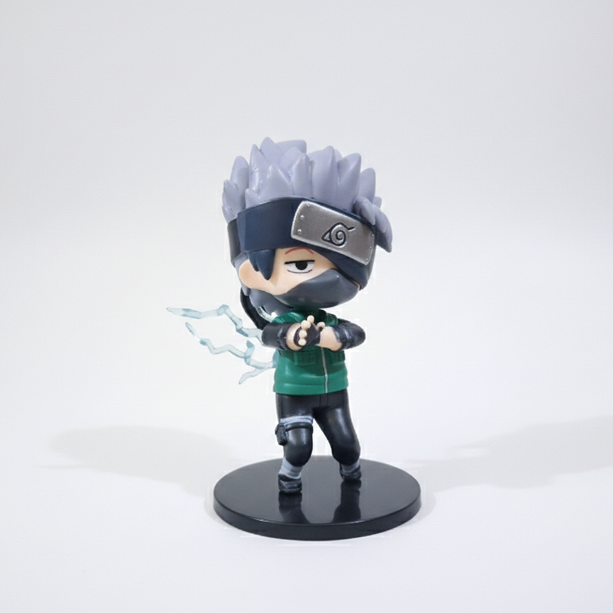 Naruto Chibi Figures - Set B Naruto Kakashi Sensei Figurine Merchandise for Anime Lovers (Size - 10 cm)