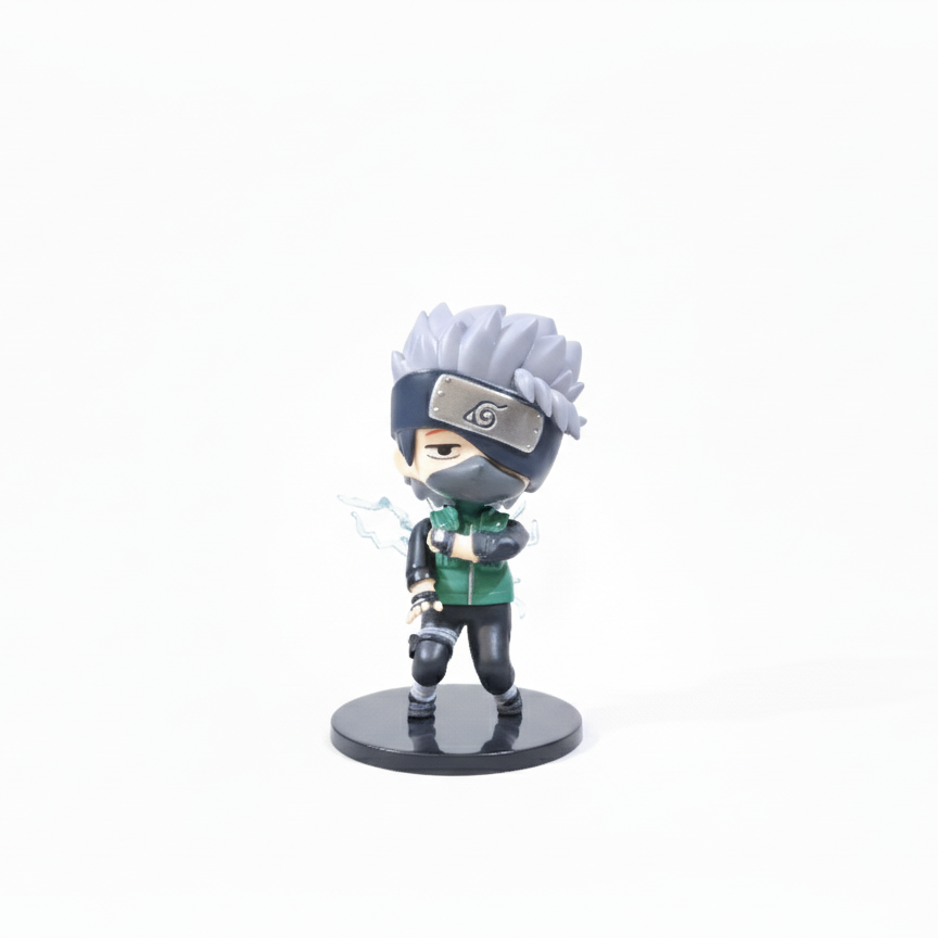 Naruto Chibi Figures - Set B Naruto Kakashi Sensei Figurine Merchandise for Anime Lovers (Size - 10 cm)