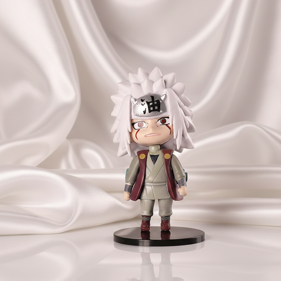 Naruto Chibi Figures - Set B Naruto Jiraiya Figurine Merchandise for Anime Lovers (Size - 10 cm)