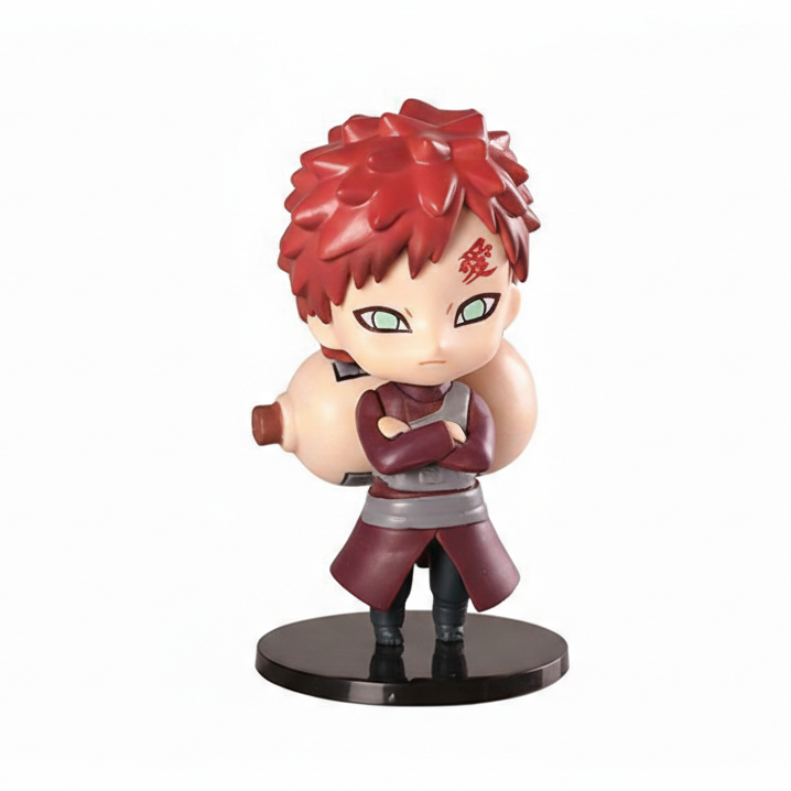 Naruto Chibi Figures - Set B Naruto Gaara Figurine Merchandise for Anime Lovers (Size - 10 cm)