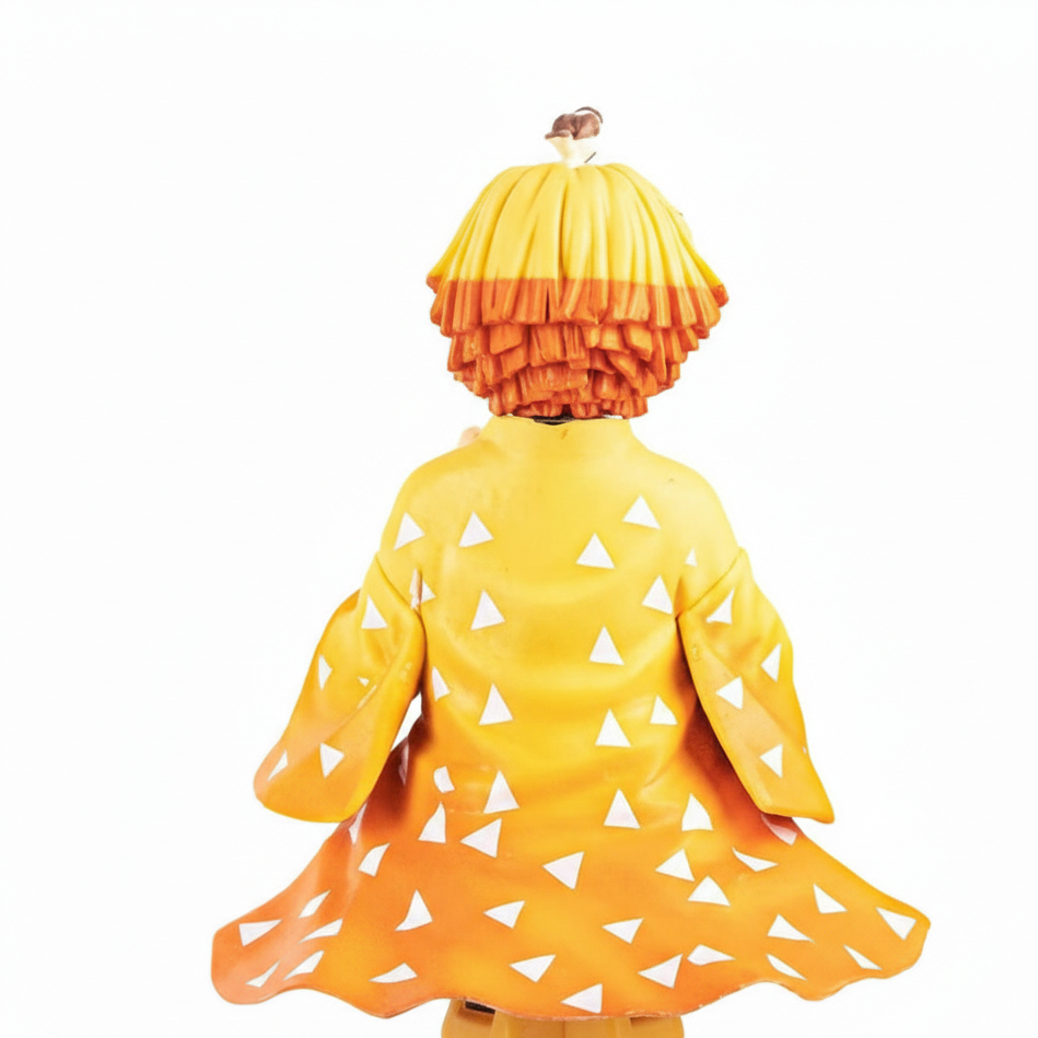 Demon Slayer Action Figure Zenitsu Agatsuma Sitting, Height-15cm with great details and PVC material