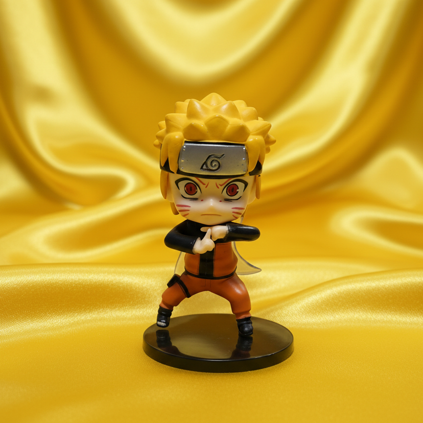 Naruto Chibi Figures - Set B Naruto Naruto Uzumaki Figurine Merchandise for Anime Lovers (Size - 10 cm)