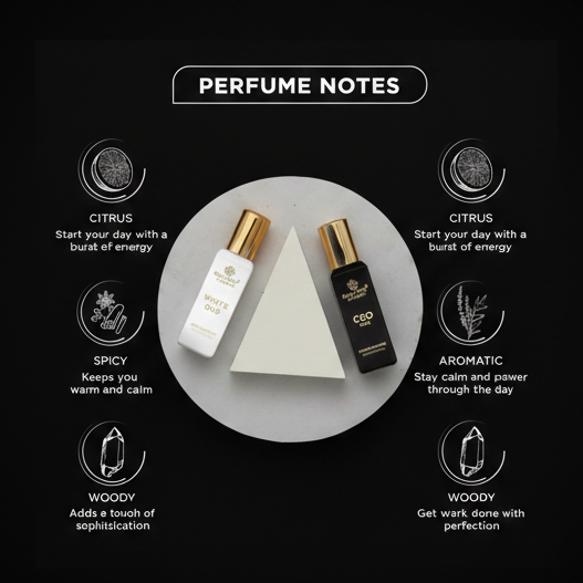 Bella Vita Luxury CEO Man 20 ml + White Oud Unisex 20 ml Perfume Gift Combo Pack for Men and Women (Pack of 2)