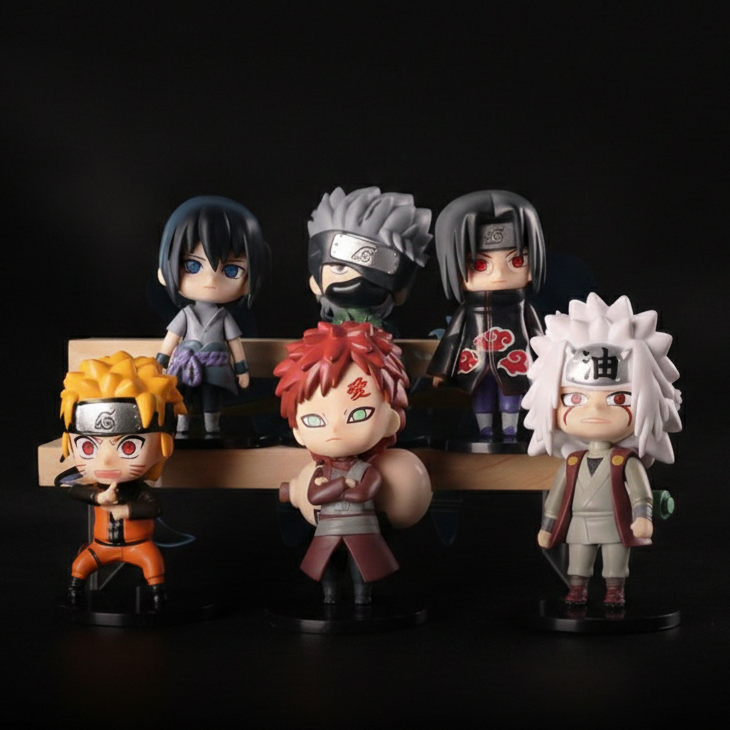 Naruto Chibi Figures - Set B Naruto Jiraiya Figurine Merchandise for Anime Lovers (Size - 10 cm)